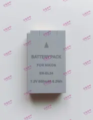【新品】PSE認証 ニコン NIKON対応 EN-EL24 互換電池パック 残量表示 純正充電器対応 7.2V 850mAh