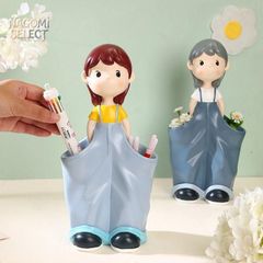 お祝い 小物 置き物 インテリア 可愛い モダン アート 個性的 キャラクター グッズ 玄関 オブジェ 雑貨 飾り物 お部屋 プレゼント オシャレ 置物 卓上 筆立てruobing06