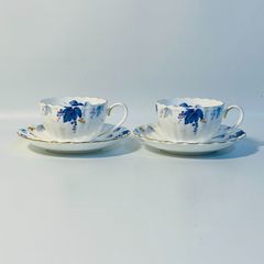 NIKKO JAPAN ニッコー FINE BONE CHINA ティーカップ ソーサー 各2客セット 花柄 紅茶 お茶 コーヒー 茶器 送料込み フォロー割 クーポンご利用可能 お値引き交渉可能 一点限り