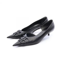バレンシアガ BALENCIAGA パンプス BBロゴ ポインテッドトゥ 562294 レザー パンプス レディース Used B