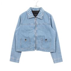 コーチ COACH デニムジャケット シグネチャー コットン ジャケット レディース Used A