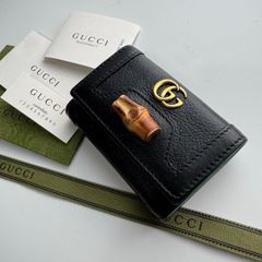 ✨️専用✨️GUCCI 二折財布 バンブー ターンロック シボレザー黒専用