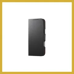 エレコム iPhone18 Pro Max 用 手帳型ケース 耐衝撃 衝撃吸収 スタンド付き 薄型 軽量 磁石付 カード収納 レンズ保護 傷防止 スマホケース ブラック PM-A26DPLFUKBK