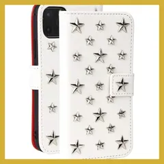 iphone用 14 ケース 手帳 カバー スタッズ 耐衝撃 アイフォン14 iPhone 14 あいふぉん14 カバー 手帳型 白 ホワイト amo2481