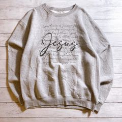【人気ボディ】00s Vintage JERZEES SWEATSHIRT ジャージーズ グレー プリント 英字ロゴ クルーネック スウェット 古着 #J6315