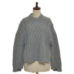 582962 Stella McCartney ステラマッカートニー ◆ケーブルニットセーター サイドスリット 603626 S2258 サイズ38 20aw レディース イタリア製 グレー