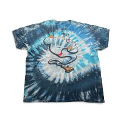 00s ディズニー アラジン ビンテージ Tシャツ タイダイ 2XL 古着 半袖 y2k 2604-0065