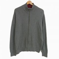 ◇TOMMY HILFIGER  ハーフジップ ニット セーター コットンニット グレー  トミーヒルフィガー グレー メンズ