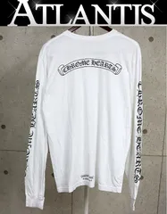 CHROME HEARTS 銀座店 クロムハーツ スクロールラベル プリント ポケット付き ロンＴ 長袖 メンズ size:L 白 104643