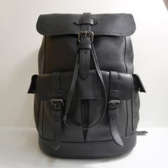 Coachコーチ ハドソン A4収納可 バックパック ロゴ刻印 レザー 黒