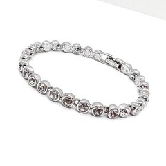 美品✨ SWAROVSKI スワロフスキー テニスブレスレット ラウンドカット クリア クリスタル