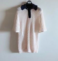 HYKE クロシェ ポロシャツ 半袖 ベージュ - メルカリ