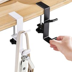 【数量限定】テーブルフック 2個セット バッグハンガー 2層 調節可能 挟む ずり落ち防止 浮かせて収納 戸棚下ハンガー デスク 机 キッチンツール バッグ カバンフック 洗面所 キッチン 戸棚下 収納 出張 旅行 便利グッズ
