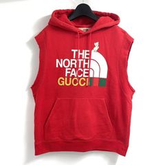 ミカエルさん専用美品　GUCCI×THE NORTH FACEパーカーベスト赤M ミカエルさん専用美品 GUCCI×THE NORTH FACEパーカーベスト赤M - メルカリ