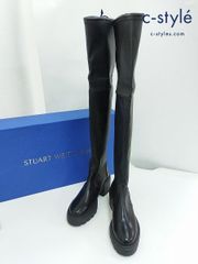 [人気] STUART WEITZMAN スチュアートワイツマン ロングブーツ 23.5cm ブラック SOHOLAND BOOT レディース | E958