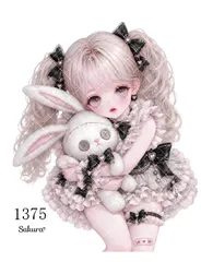 《 No.1375 》Sakuraꕤ 人物ステッカー シール オリジナルステッカー