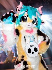 狼 ドラゴン 青い 着ぐるみヘッド 全頭ヘッド ケモノ ファースーツ
