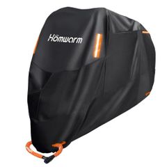 Homwarm バイクカバー 300D厚手 撥水加工 高防風 防埃 防雨 防雪 風飛び防止 紫外線防止 盗難防止 反射テープ 収納バッグ付き XXXL送料無料 0014bef1