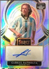 【9/15まで出品】Gabriel Batistuta ガブリエル・バティストゥータ Panini Select Road To FIFA World Cup 2025-26 Silver Auto サイン 直筆 Argentina