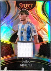 【9/15まで出品】Nico Paz ニコ・パス Panini Select Road To FIFA World Cup 2025-26 Silver Jersey ジャージ Argentina アルゼンチン
