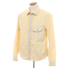 【中古】テンシー Ten c Mid Layer ジップアップ ナイロンジャケット ブルゾン クリームベージュ【サイズ46】【メンズ】