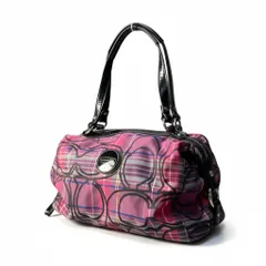 i14 COACH コーチ ラージシグネチャー ショルダーバッグ Large Signature Shoulder Bag F15501 パープル系t18r