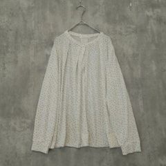 chocol raffine robe ショコラ フィネ ローブ トップス シャツ・ブラウス F ホワイト系 春秋冬 2WAY バンドカラー ドット 水玉 長袖 バンドカラーシャツ ノーカラー カットソー レディース ラ・ヴェリタ古着 260907-3002