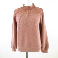 コルザ COLZA ニット 長袖 ドット くすみピンク S *T521