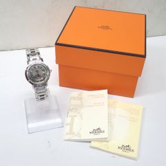 Ft648651 エルメス 腕時計 クリッパー CL5.410 シルバー グレー文字盤 ボーイズ HERMES 中古
