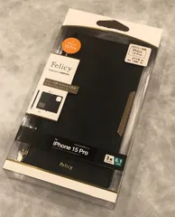 iPhone15 Pro 手帳型 Felicy ブラック 7657IP361PBO (7657IP361PBO)RASTA-13086　【J】