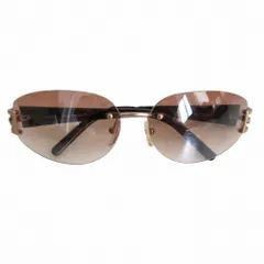 FENDI フェンディ サングラス SL7429 648 リムレス FFロゴ アイウェア ブラウン ブラウン メンズ レディース 【中古】