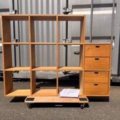 S☆651 無印良品 スタッキングシェルフ 3段4列 オーク材 - メルカリ