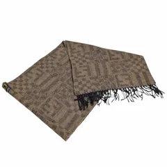 FENDI フェンディ マフラー ズッカ柄 ブラウン系 ウール G00766