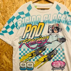 【STAR WARS】スターウォーズ 公式 ポッドレース アナキン モータースポーツ 総柄プリント 半袖Tシャツ