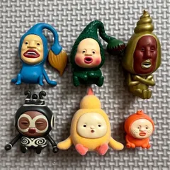 【7個】　こびとづかん おすわりマスコット こびとずかん　こびと図鑑　ガチャガチャ　カプセルトイ　お座りマスコット　おすわりフレンズ　フィギュア　オオヒレカワコビト　マモリコモリ　タカラコガネ　イノリオキモノ　ヒヨッコマネッコ　ミカンキツケ　レモンスマシ