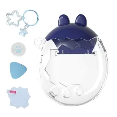 【新品発売】たまごっちパラダイス カバー まめっち 透明ケース Tamagochi Paradise たまごっち クリア ケース ラメ入り 耐衝撃 PC素材 ストラップ対応 おしゃれ 携帯ゲーム機 保護カバー フタあり ハードケース
