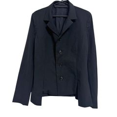 Yohji Yamamoto ヨウジヤマト メンズ ジャケット テーラードジャケット ブラック ウール100％ 日本製 サイズ不明 J10