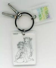 [Used] Miscellaneous Goods Butterfly Shinobu& Kanae Kocho "Demon Slayer: Kimetsu no Yaiba Koyoharu Gotouge Original Art Exhibition Clear Base Keychain"