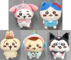 [중고] 잡화 전 5종 세트 마스코트 [치이카와 × 산리오 캐릭터즈]