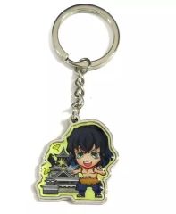 [Used] Keychain Inosuke Hashibira(Kumamoto Castle) Metal Keychain "Demon Slayer: Kimetsu no Yaiba" Kumamoto Limited Edition