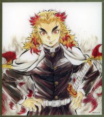[Used] Paper product 10. Kyojuro Rengoku Acrylic Shikishi "Real WEBSHOP Lottery & WEBSHOP Lottery Demon Slayer: Kimetsu no Yaiba the Movie: Infinity Castle Chapter 1 Akaza's Return Countdown and In-Screening Post Illustration Group A" A10 Prize