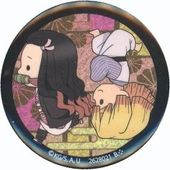 [Used] Badge/Pin: Nezuko Kamado &Zenitsu Agatsuma Can badge "Gashapon Lottery Demon Slayer: Kimetsu no Yaiba Assortment 2" Prize C