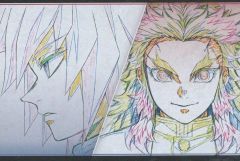 [Used] Postcard: Giyu Tomioka & Kyojuro Rengoku Postcard "Demon Slayer: Kimetsu no Yaiba the Movie: Mugen Train 4th Anniversary Commemorative Event: Flame Hashira Kyojuro Rengoku Cafe x ufotable Cafe x Machi Asobi CAFE x ufotable DINING x ufotable CINEMA" Lottery Prize