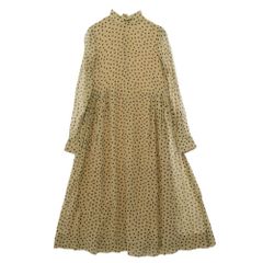 ガニー GANNI ドット 長袖 ドレス ワンピース ベージュ系 32【中古】