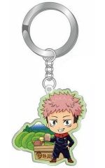 [Used] Miscellaneous Goods Yuji Itadori Tea Metal Keychain "Jujutsu Kaisen" Shizuoka Limited Edition