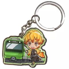 [Used] Miscellaneous Goods Zenitsu Agatsuma(Yamanote Line) Metal Keychain "Demon Slayer: Kimetsu no Yaiba" Tokyo Limited Edition