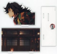 [Used] Acrylic Stand- Acrylic panel featuring a scene of Giyu Tomioka, reproduced as is in acrylic.Stand"Demon Slayer: Kimetsu no Yaiba the Movie - Infinity Castle Arc Chapter 1: Akaza's Return × ufotable Cafe × Machi Asobi Cafe"Cry Havoc! Cutting off the second phase Shinobu VS Doma: Battles in Various Locations - Part 1 -