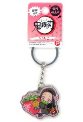 [Used] Keychain - Nezuko Kamado (Strawberry) Metal Keychain - "Demon Slayer: Kimetsu no Yaiba" - Shizuoka Limited Edition