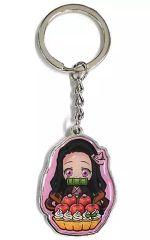 [Used] Miscellaneous Goods: Kamado Nezuko (Cherry) Metal Keychain "Demon Slayer: Kimetsu no Yaiba" Yamagata Limited Edition
