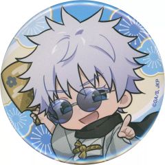 [Used] Badge Bins Satoru Gojo(Hagoita) Can Badge "Marukuji Jujutsu Kaisen [Winter Holiday]" Medium Luck 01